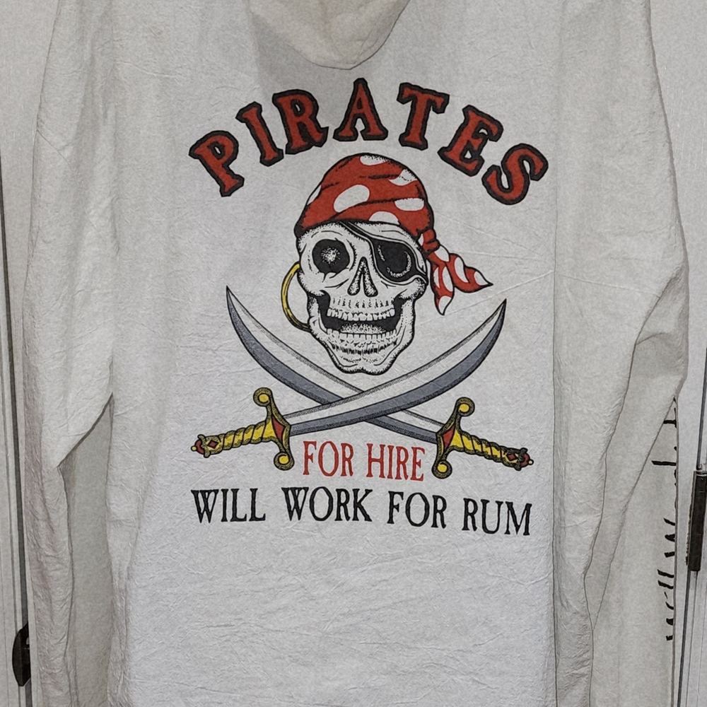 Pirate Skull Graphic Hoodie Size XL